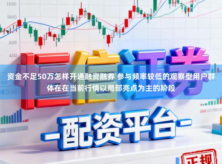 资金不足50万怎样开通融资融券 参与频率较低的观察型用户群体在在当前行情以局部亮点为主的阶段